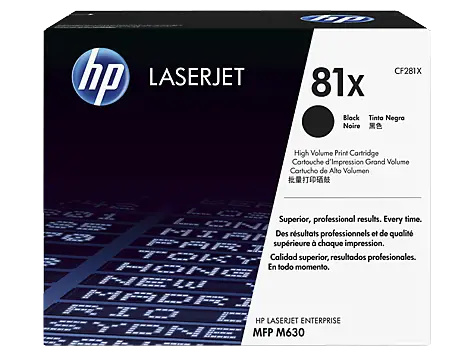 HP - toner č. 81X, CF281X, pro M630z/M630dn
