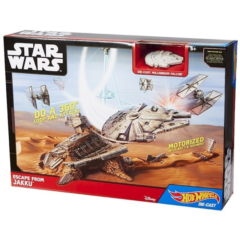 Hot wheels sw millenium falcon - síla se probouzí, mattel cgn32