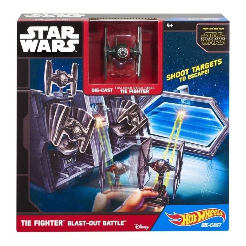 Hot wheels sw bitva se stíhačkou tie fighter, mattel cmt37
