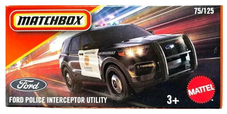 Mattel matchbox™ angličák v krabičce ford police interceptor utility