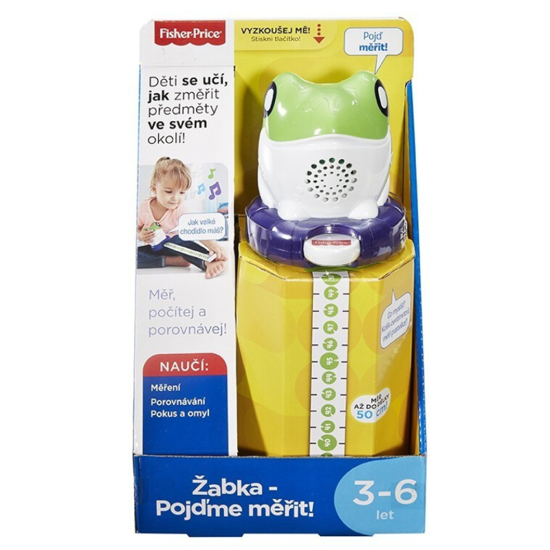 Fisher price žabka nauč se měřit, mattel flr38