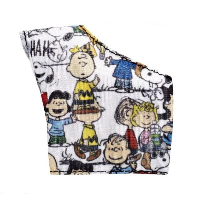 Mattel barbie peanuts top bíly s potiskem, fpw51