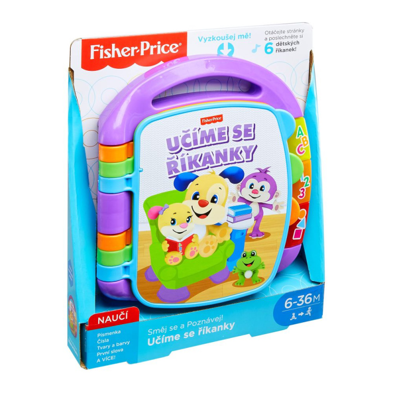 Fisher price mluvící knížka učíme se říkanky cz,  mattel frc71
