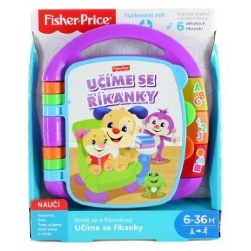 Fisher price mluvící knížka učíme se říkanky cz,  mattel frc71