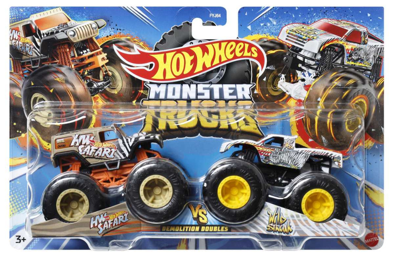 Mattel Hot Wheels Monster trucks demoliční duo Batman a The Joker