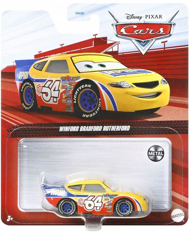 Cars 3 autíčko winford bradford rutherford, mattel gcc60