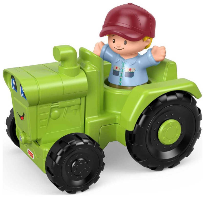 Mattel fisher price little people zelený traktůrek, ggt39