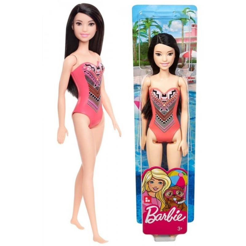 Barbie ve vzorovaných plavkách, mattel ghw38