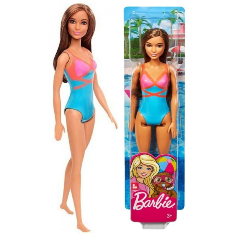 Barbie v modrých plavkách, mattel ghw40