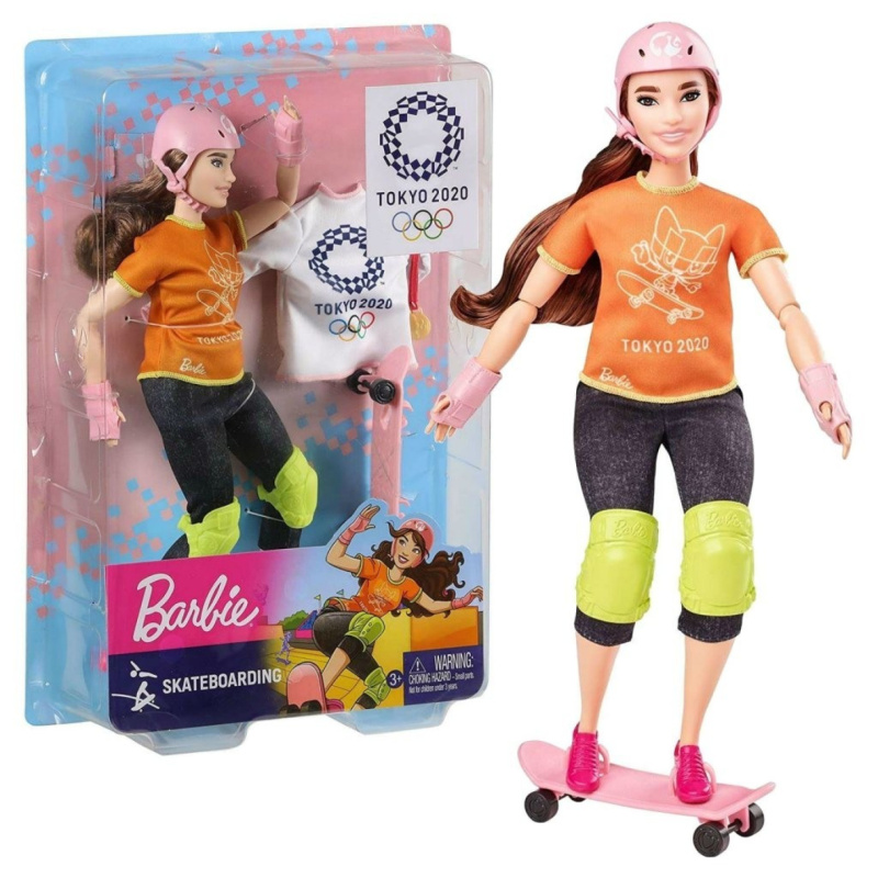 Mattel barbie skateboarding tokyo 2020, gjl78