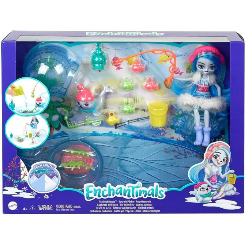 Enchantimals zimní rybolov, mattel gjx48