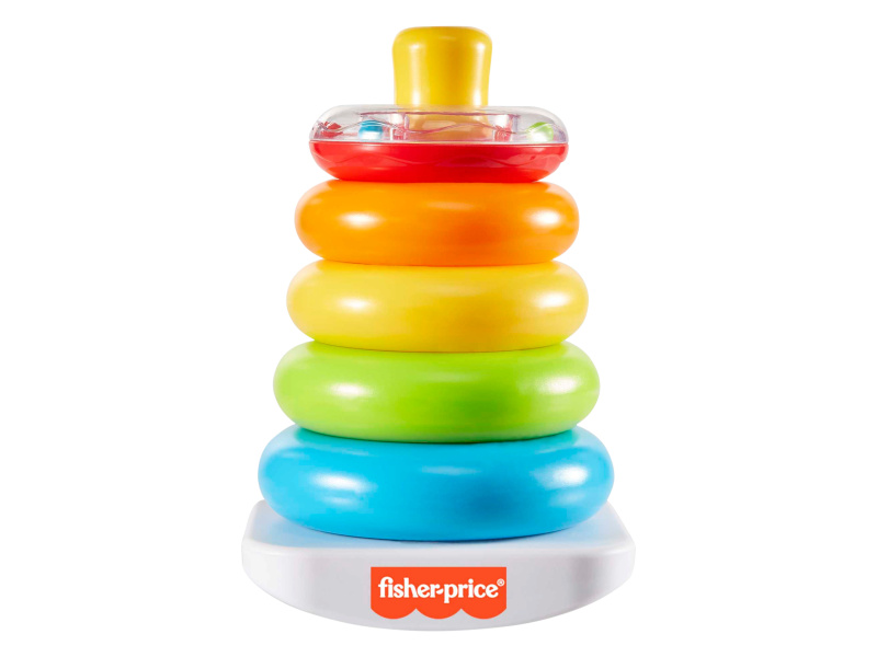 Fisher-Price Barevná pyramida / První kostky / Chrasticí rumbakoule (barevná pyramida)