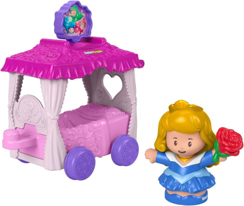 Little people disney princess aurora a vagónek, mattel gkr20