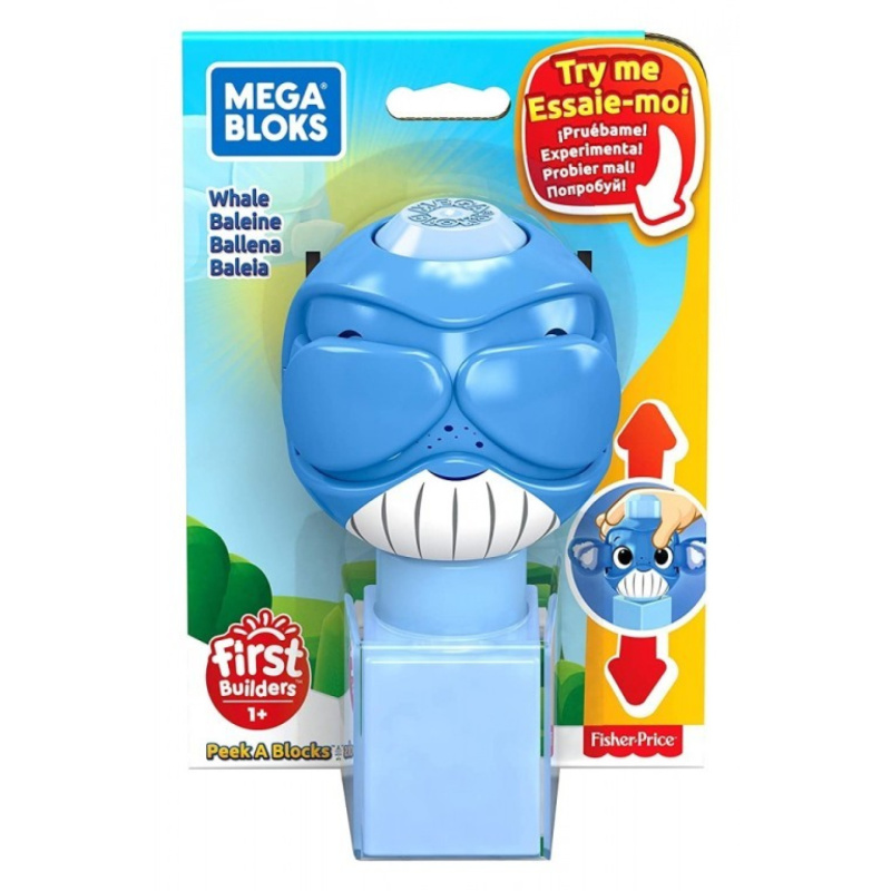 Mega bloks peek a blocks velryba, mattel gkx46