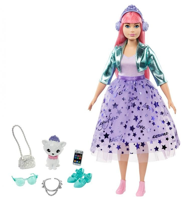 Barbie adventure stylová princezna daisy se sluchátky, mattel gml77