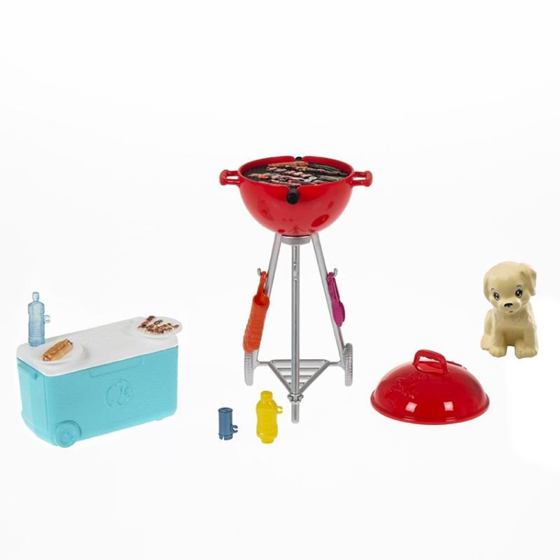 Mattel Barbie mini herní set s mazlíčkem grilování GRG76