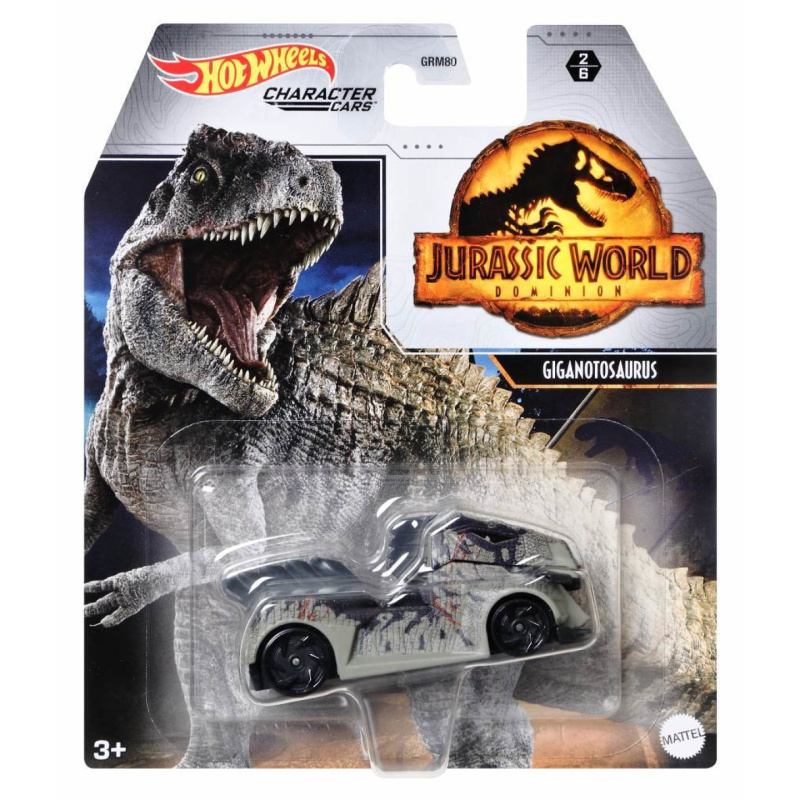 Hot wheels jurský svět: nadvláda auto gigantosaurus, mattel grm82
