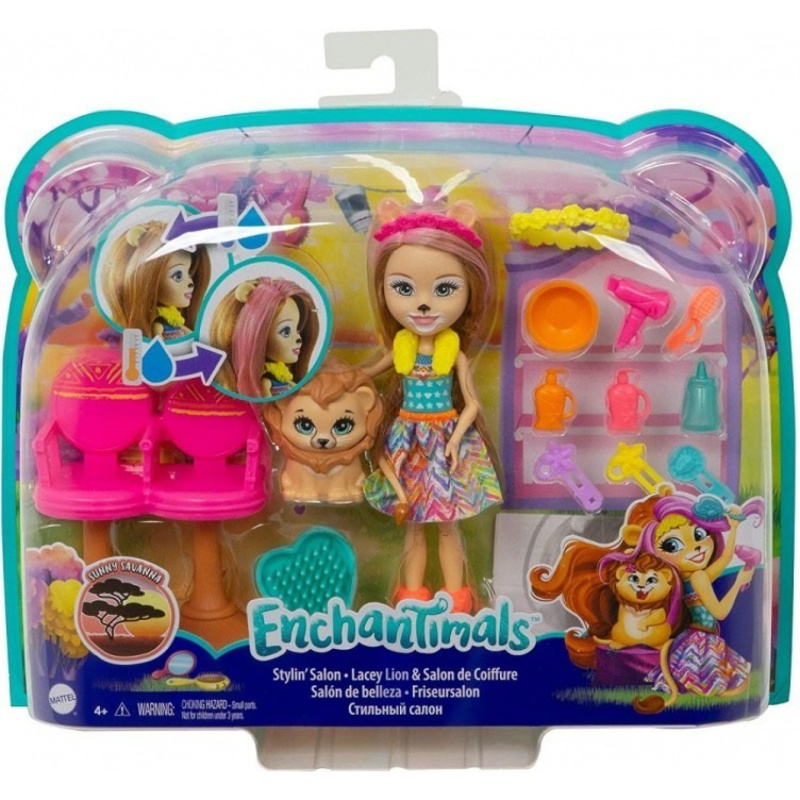 Enchantimals lví salon krásy, mattel gtm29