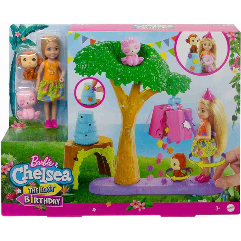 Mattel barbie panenka chelsea s narozeninovým překvapením, gtm84
