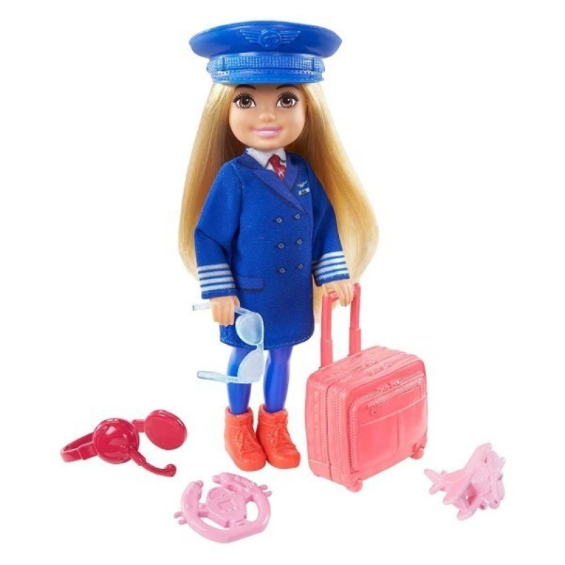 Mattel barbie chelsea v povolání pilotka, gtn90