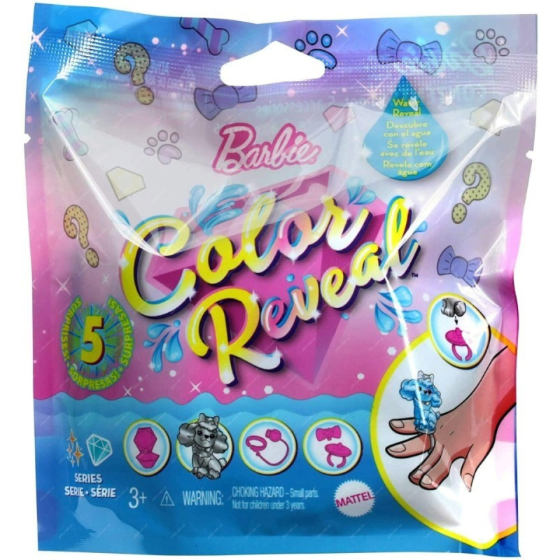 Mattel barbie color reveal třpytivé zvířátka, gtt10