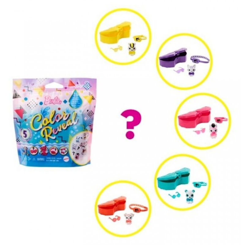 Mattel barbie color reveal zvířátko mono, gtt11