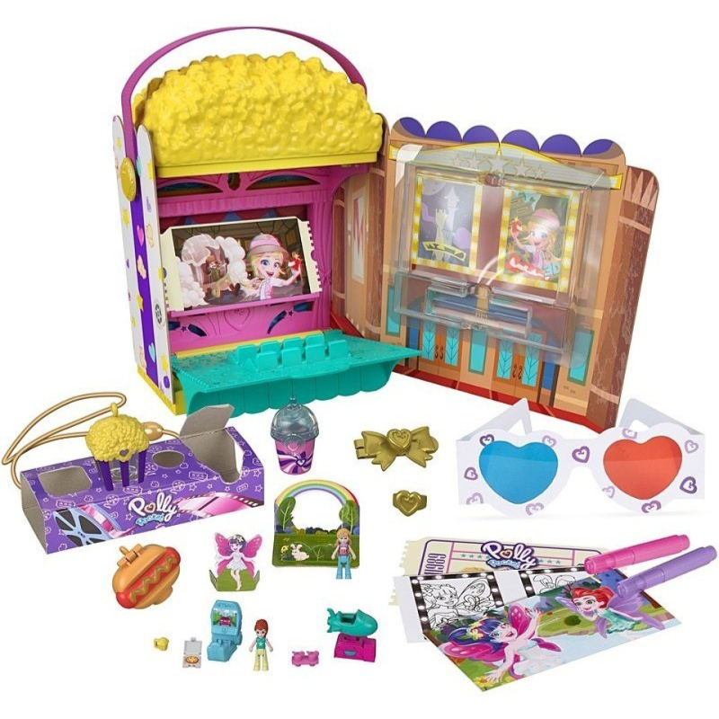 Polly pocket popcorn box s překvapením, mattel gvc96