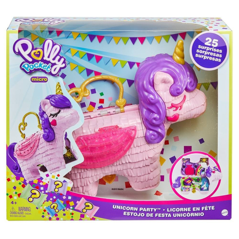 Mattel polly pocket mikro pocketová kabelka jednorožec, gvl88