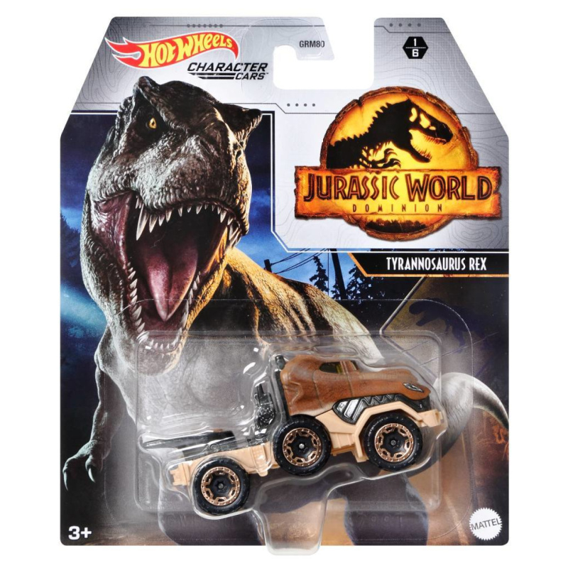 Hot wheels jurský svět: nadvláda auto tyrannosaurus rex, mattel gwr50