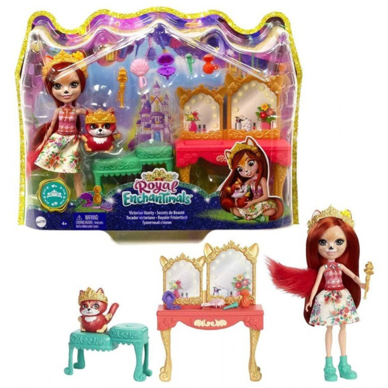 Enchantimals royal toaletní stolek felicity fox, mattel gyj05