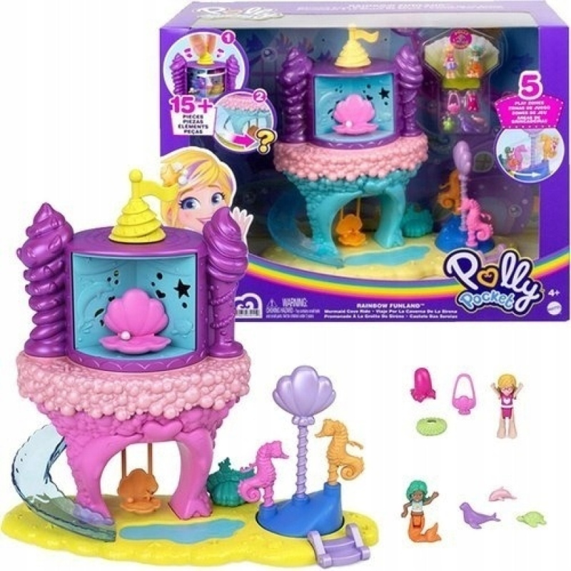 Polly pocket pollyville lunapark duhová zátoka sirén, mattel gyk42