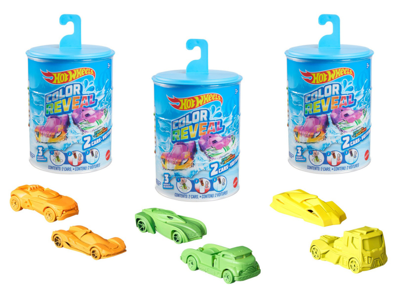 Hot Wheels Color Reveal Vozidla s měnící se barvou, 2 ks