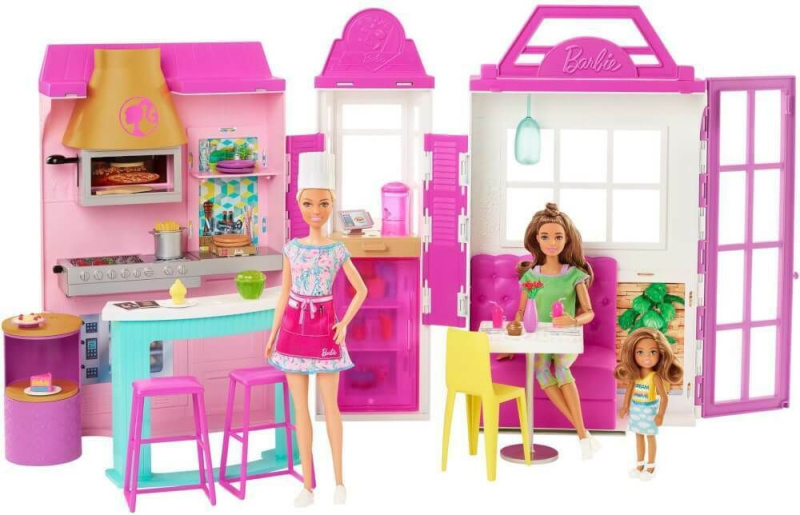 Mattel barbie restaurace s panenkou, herní set, hbb91