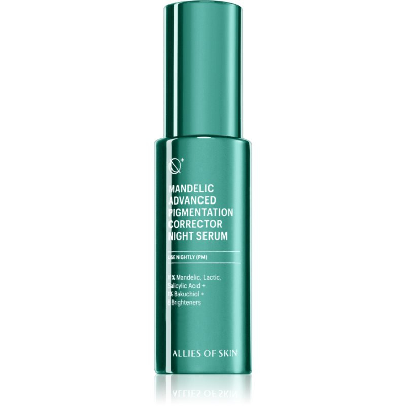 Allies of Skin Mandelic & Peptides Advanced Pigmentation Corrector Night Serum noční sérum pro jednotný tón pleti 30 ml