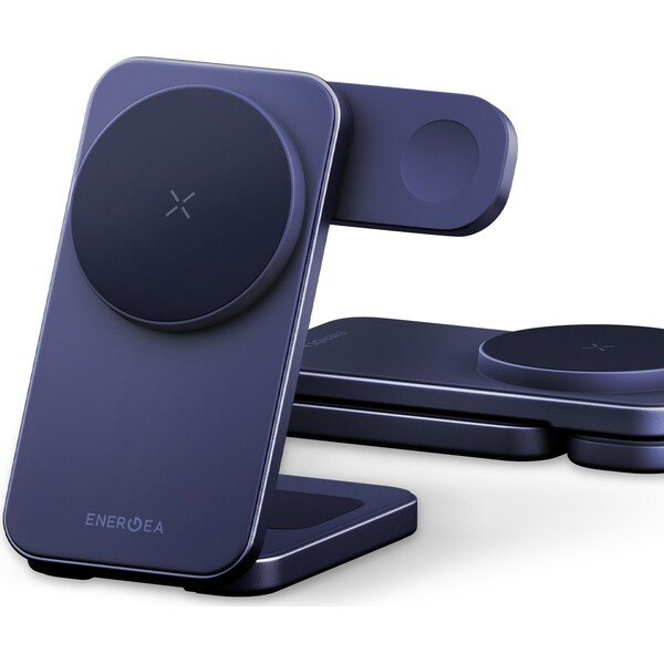 ENERGEA MagTrio 2 MagSafe 3v1 (Qi2) 25W nabíječka indigově modrá