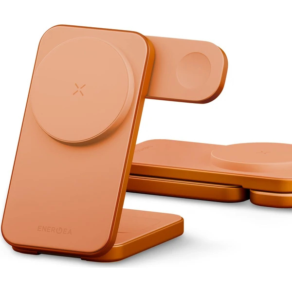 ENERGEA MagTrio 2 MagSafe 3v1 (Qi2) 25W nabíječka oranžová