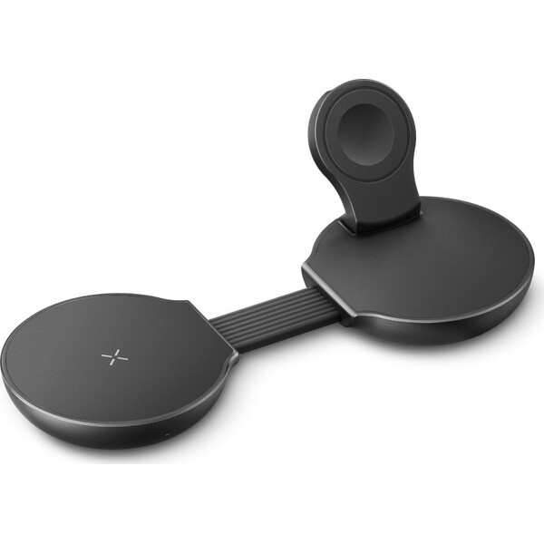 ENERGEA AluMag Trio 2 MagSafe 3v1 (Qi 2.2) hliníková 25W nabíječka tmavě šedá