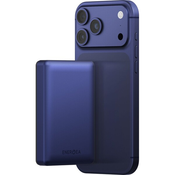 ENERGEA AluPac 10K MagSafe hliníková powerbanka 10000 mAh indigově modrá