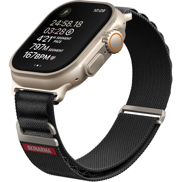 SKINARMA Kobu řemínek Apple Watch 49/45/44/42 mm černý