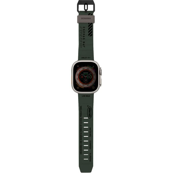 SKINARMA Shokku řemínek Apple Watch 49/45/44/42 mm tmavě olivový