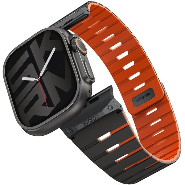 SKINARMA Gemini magnetický řemínek Apple Watch 49/46/45/44mm černý