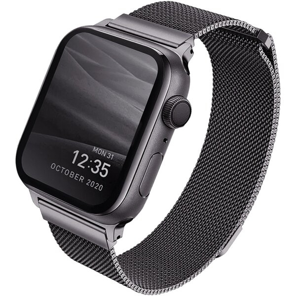 UNIQ Dante ocelový řemínek Apple Watch 42/41/40/38mm grafitový
