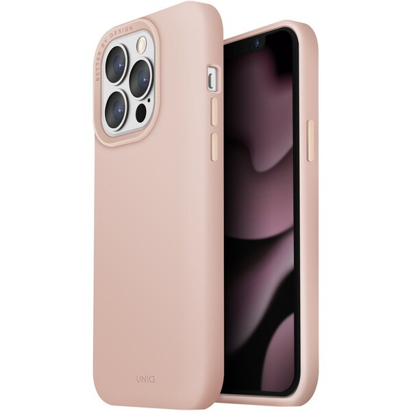 UNIQ Lino Blush Pink MagSafe kryt iPhone 13 Pro max růžový