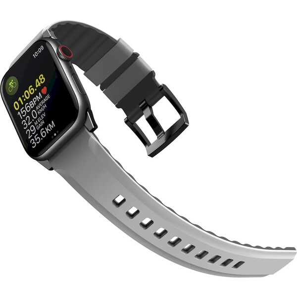 UNIQ Linus AiroSoft silikonový řemínek Apple Watch 49/46/45/44/42mm šedý