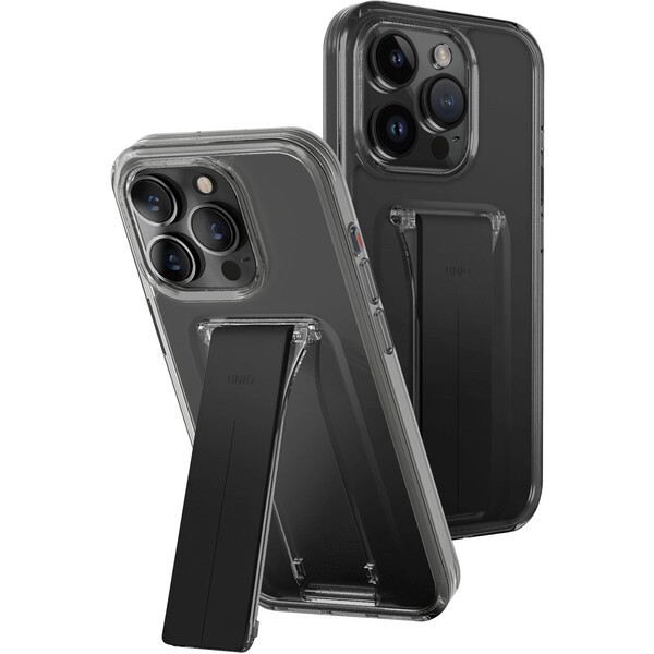 UNIQ Heldro Mount Stand ochranný kryt iPhone 15 Pro Max Vapour (kouřový)
