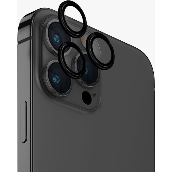 UNIQ OPTIX Aluminium Camera Lens Protector iPhone 15 Pro Max černá
