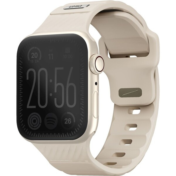 UNIQ Stride FKM Rubber voděodolný řemínek Apple Watch 41/40/38mm béžový