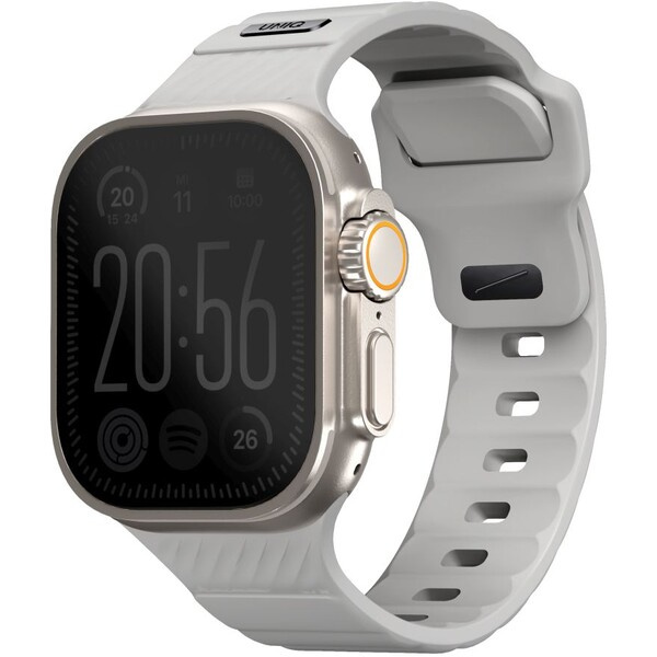 UNIQ Stride FKM Rubber voděodolný řemínek Apple Watch 49/45/44/42mm šedý