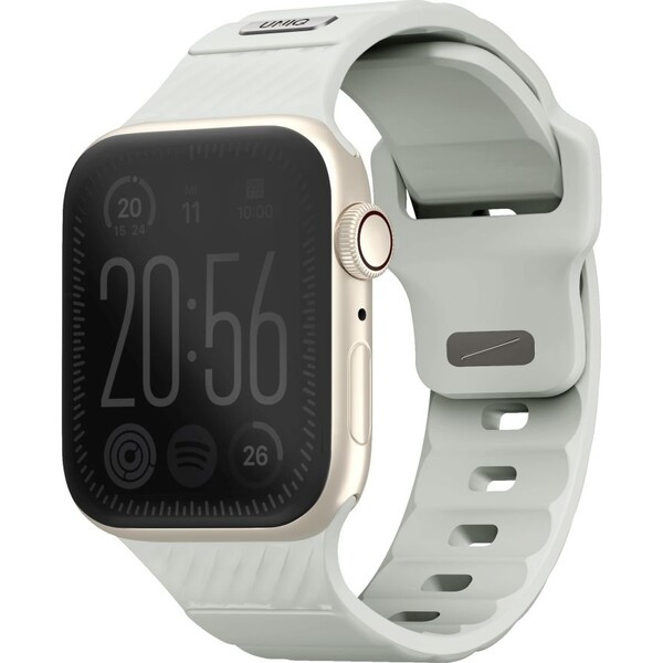 UNIQ Stride FKM Rubber voděodolný řemínek Apple Watch 41/40/38mm bílý/svítící