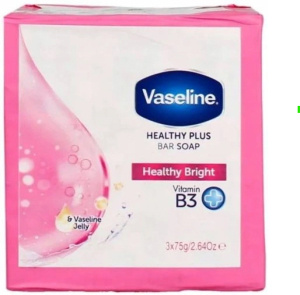Vaseline Healthy Bright Bar Soap sada tuhých mýdel 3x75 g